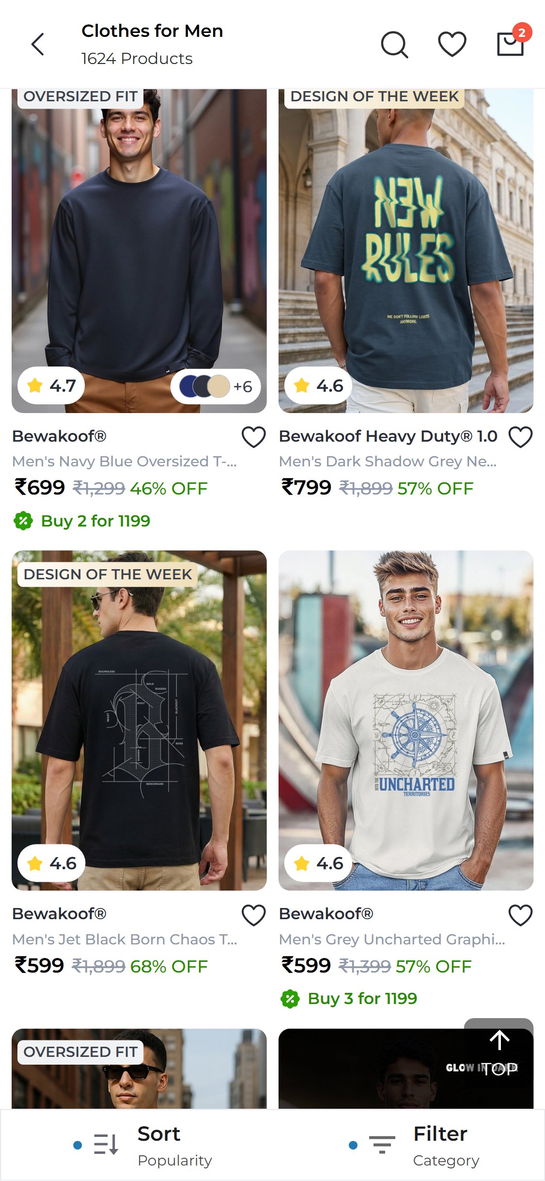 Bewakoof — Mobile