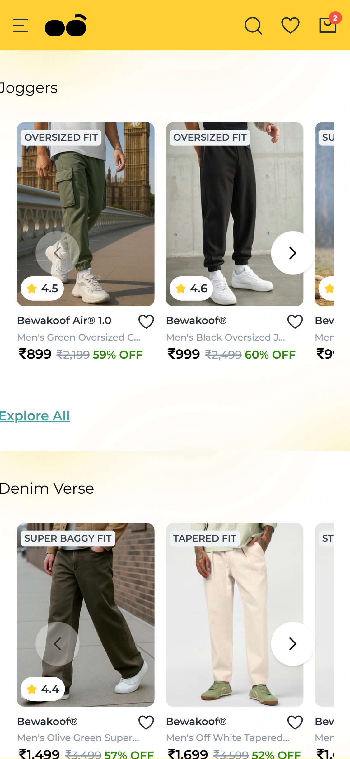 Bewakoof — Mobile